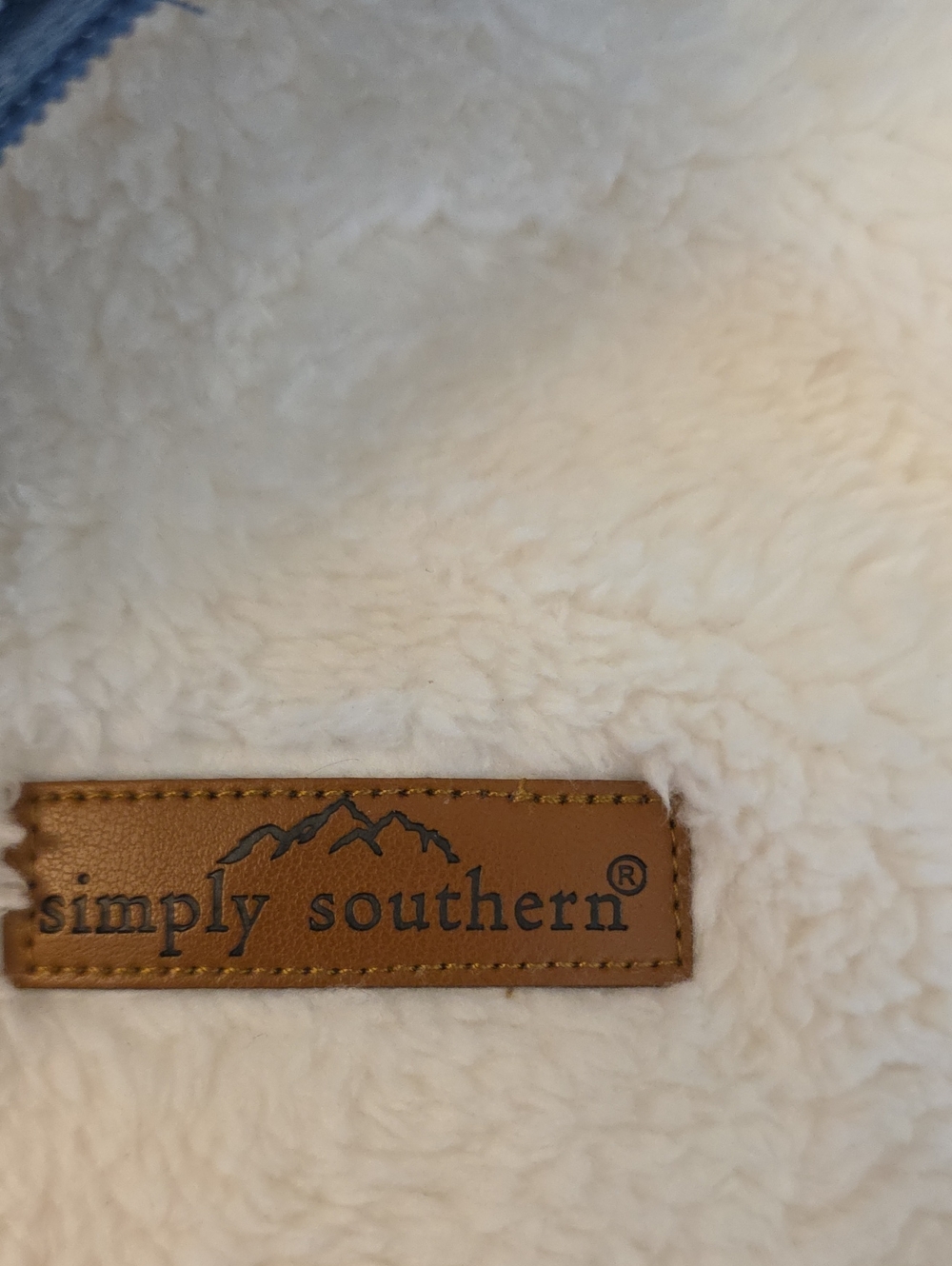 Simply Southern Sherpa Pullover Large Forest Print Quarter Zip Fleece NWT - Picture 8 of 13